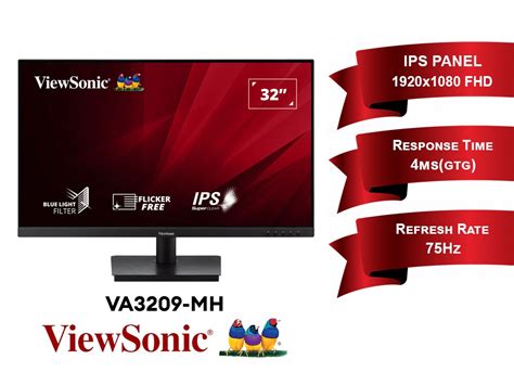 ViewSonic VA3209 2K MHD QHD VA3209 MH FHD 32 Inch SuperClear IPS