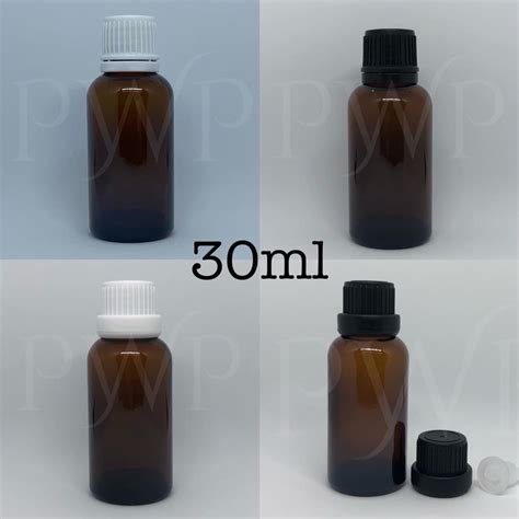 Jual Botol Kaca Amber 30ml Botol Essential Oil Tutup Hitam Putih