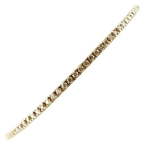 14kp Rose Gold 8 63 Carat Diamond Tennis Bracelet For Sale At 1stdibs