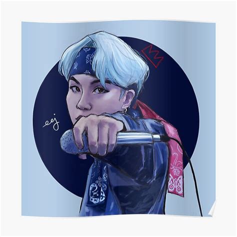 BTS Suga Mic Drop Portrait Poster For Sale By 2emmy732 Redbubble