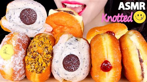 ASMR THE MOST POPULAR KOREAN DONUTS 2ND NUTELLA OREO DONUTS KNOTTED