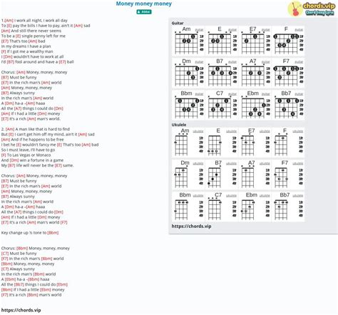 Chord: Money money money - tab, song lyric, sheet, guitar, ukulele ...