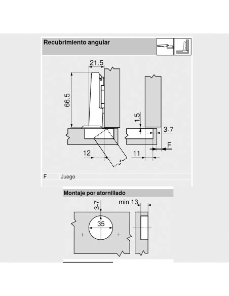 Bisagra Clip Top Recta Blumotion