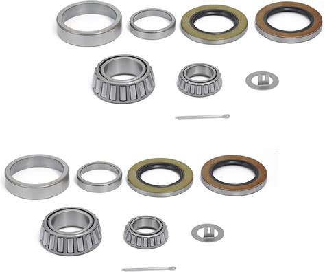 2 Sets 5200 6000 Lb Ez Lube Axle Trailer Hub Wheel Bearing Kit 25580 25520 Lm67048 Lm67010 With