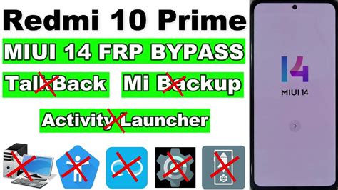 Redmi 10 Prime Frp Bypass Miui 14android 13 Talkback