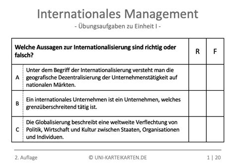 Internationales Management Karteikarten Set Üben Digital UNI