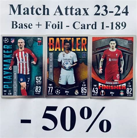 TOPPS MATCH ATTAX Champions League 2023 24 23 24 Da 1 A 189 Scegli Le