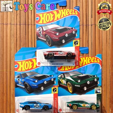 Merah Hijau Hotwheels Dimachinni Veloce Red Blue Green