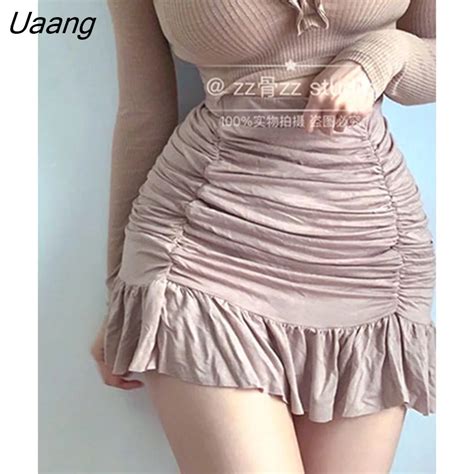 Uaang Diy Mini Dress Elegant Super Hot Sexy Busty Girl Female Button Slim Tshirt Vneck Sweet