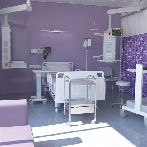 3D Hospital Patient Ward Room 9 Model - TurboSquid 2012644