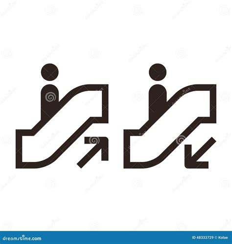 Escalator Symbols Stock Vector Image