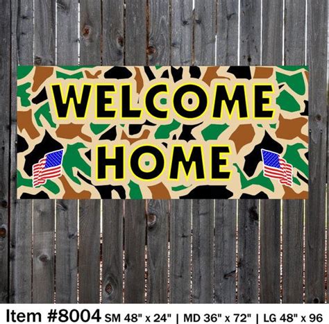 Welcome Home Banner Camo Banner Military Banner Etsy Welcome Home