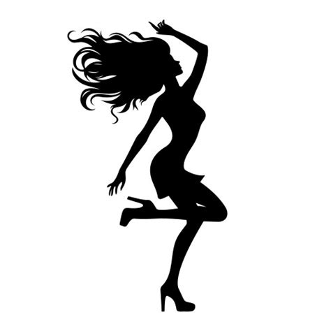 Pole Dancing Woman Silhouette Royalty Free Vector Image