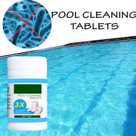 Buy 100 Tablet Pool Cleaning Tablet And Floating Chlorine Hot Tub Chemical Dispenser Online At