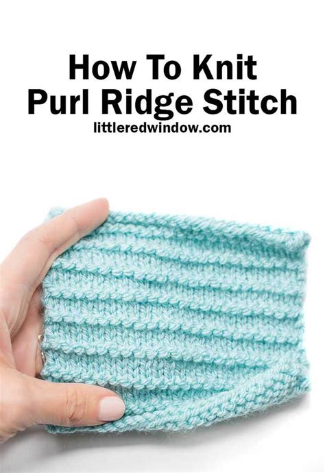 Knit Stitch Purl Stitch