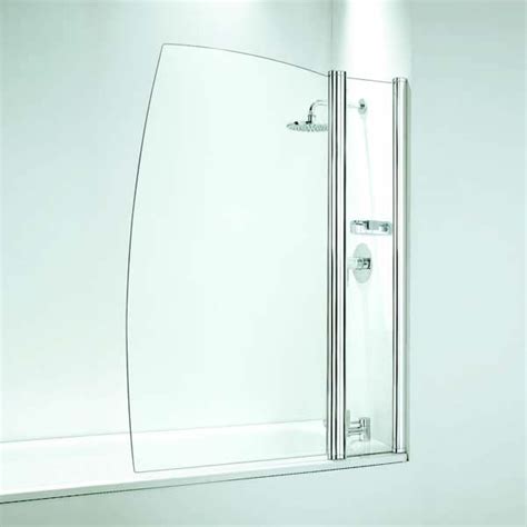 Coram Shower Screen 1050mm Sail Bath Screen With Panel Bath Screens