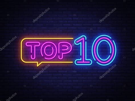 Top 10 Vector De Texto De Ne N Top Ten Letrero De Ne N Plantilla De