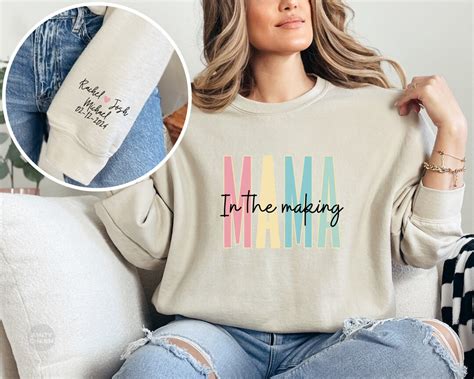 Custom Ivf Mama In The Making Sweatshirt Personalized Ivf Transfer Day