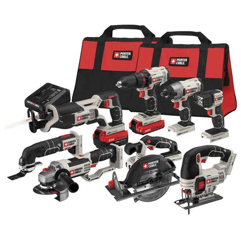 Porter Cable 8 Tool 20 Volt Max Lithium Ion Li Ion Cordless Combo Kit With Soft Case 399