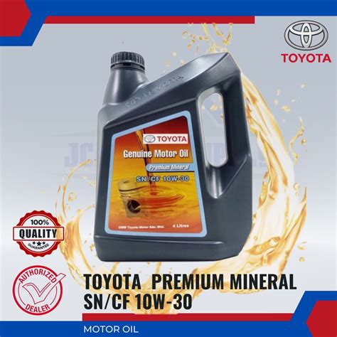 TOYOTA PREMIUM MINERAL SN CF 10W 30 4L Shopee Malaysia