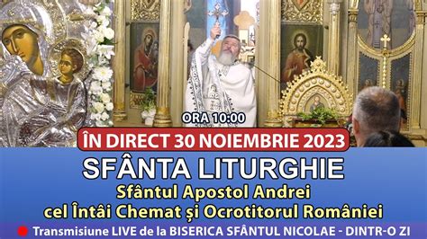 Live Sf Nta Liturghie De Sf Ntul Apostol Andrei Sf Ntul