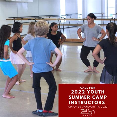 Zenon Dance School Call For 2022 Youth Summer Camp Instructors Dancemn