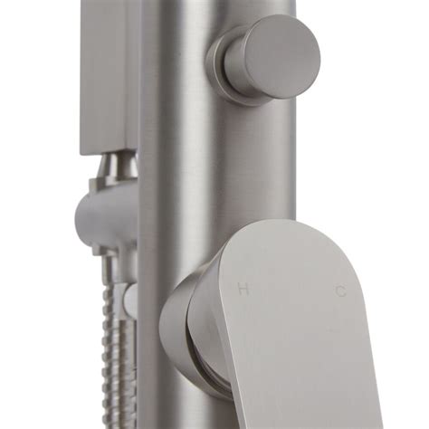 Milano Hunston Modern Freestanding Bath Shower Mixer Tap With Hand