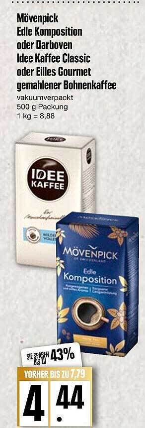 Mövenpick edle komposition oder darboven ldee kaffee classic oder