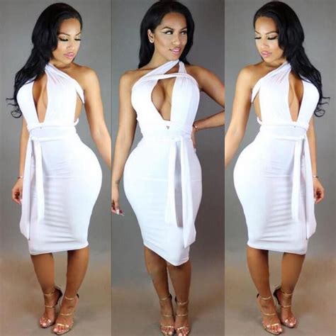 Cut Out One Shoulder Pure Color Bodycon Knee Length Dress Elegant