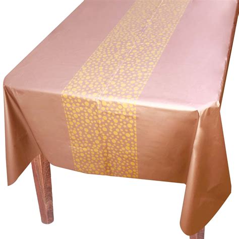 Rose Gold Plastic Tablecloth For Parties Pack Of Rose Gold Etsy