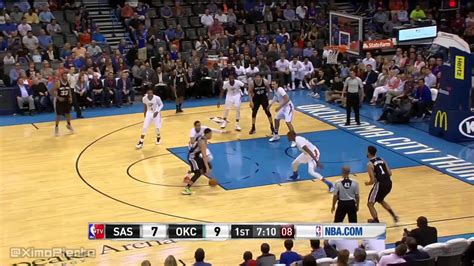 Boban Marjanovic Dunks On Three Thunder Players Spurs Vs Thunder March