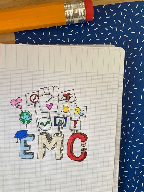 Page De Garde Emc Dessin De Couverture Cahier De Dessin Couvertures