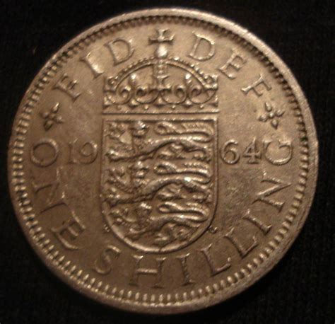 1 Shilling 1964 Elizabeth Ii 1952 Present Great Britain Coin 32227