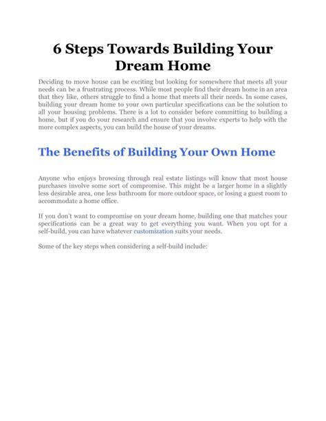 Ppt Steps Towards Building Your Dream Home Powerpoint Presentation