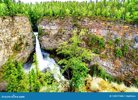 Spahats Falls In Wells Gray Provincial Park British Columbia Canada