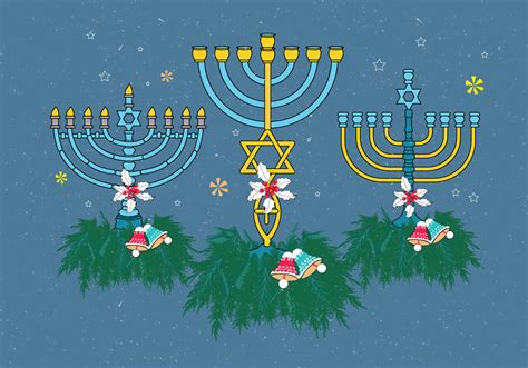 Menorah Vector 263795 Vector Art at Vecteezy