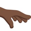 Palm Down Hand Dark Skin Tone Emoji Meaning Symbolism Copy