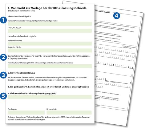 Vorlage Vollmacht Kfz Ummeldung