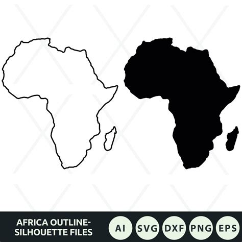 Africa Svg Africa Cut Files Africa Outline Svg Africa Silhouette Svg