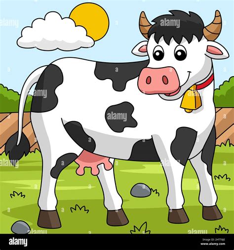 Cow Cartoon Colored Animal Illustration Stock Vector Image & Art - Alamy