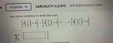 Solved 4 2 Points V L ARCALC11 4 2 013 0 9 Submissions Chegg