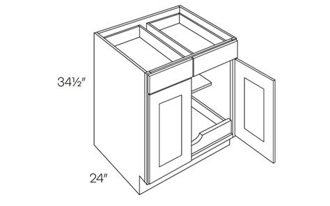 Luxor Harvest B Pos Door Drawer Base Cabinet With Pull Out