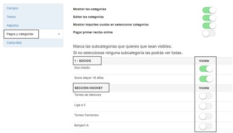 Configuración Formulario preinscripción online Ayuda Playoff