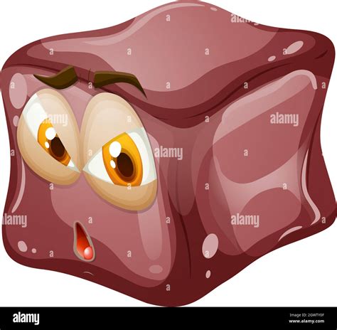 Brown cube with face Stock Vector Image & Art - Alamy