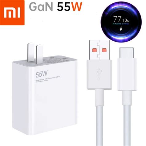 For Original Xiaomi 55W USB Charger GaN Fast Charger With Type C Quick