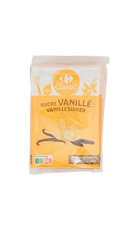 Sucre vanillé Carrefour 10x7 5g Contenu