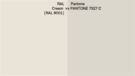 Ral Cream Ral 9001 Vs Pantone 7527 C Side By Side Comparison