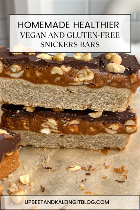 Healthier Homemade Vegan And Gluten Free Snickers Bars Upbeet