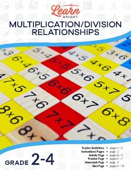 Multiplication/Division Relationships Lesson Plan by Learn Bright Education
