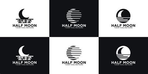 Half Moon Logo Vector Art, Icons, and Graphics for Free Download